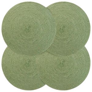 vidaXL Jute Placemets 4 stk. Olivengr&oslash;nn 100% Tossa Jute