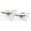 vidaXL Kaffebord 2 pcs Hvit Heltre furu