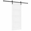 vidaXL Skyved&oslash;r Hvit 83 x 202 cm Heltre furu