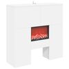 vidaXL Elektrisk peis Hvit 75 x 24,5 x 75 cm Konstruert tre