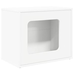 vidaXL Katt Hus Hvit 51 x 30 x 42,5 cm Konstruert tre