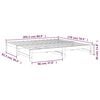 vidaXL Uttrekkbar dagseng svart 2x(90x200) cm heltre furu
