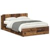 vidaXL Sengeramme med oppbevaring Gammelt tre 140 x 190 cm