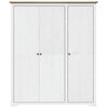 vidaXL Garderobe BODO hvit og brun 146x53,5x173 cm heltre furu
