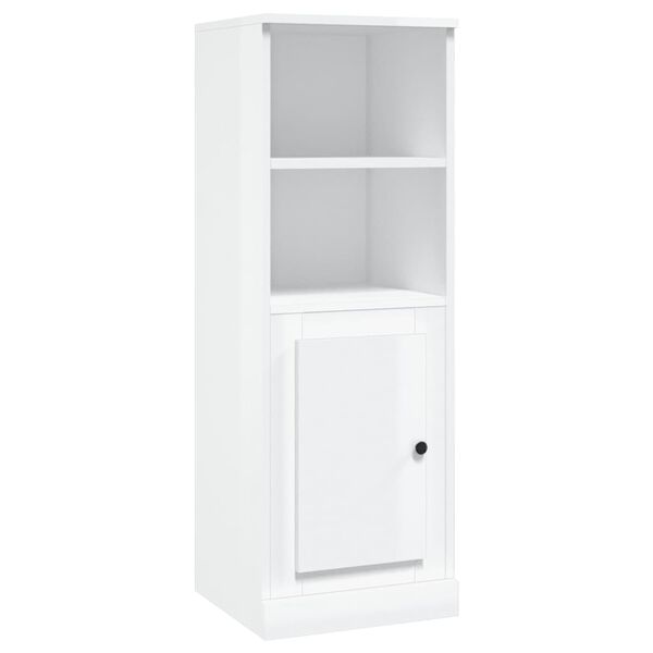 vidaXL Highboard h&oslash;yglans hvit 36x35,5x103,5 cm konstruert tre
