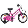 vidaXL Barnesykkel 12 Tommer for 2-4 &aring;r gammel Rosa og svart