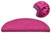 vidaXL Trappematter 15 stk 56x17x3 cm rosa halvrund