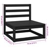 vidaXL 4-seters hagesofa svart heltre furu