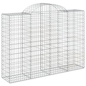 vidaXL Gabionkurv buet 200x50x140/160 cm galvanisert jern
