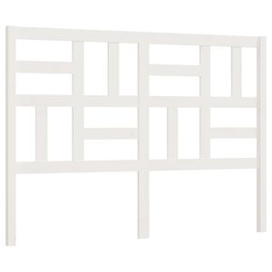 vidaXL Sengegavl hvit 126x4x104 cm heltre furu