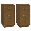 &nbsp;vidaXL Nattbord 2 stk honningbrun 40x40x75 cm heltre furu