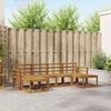 vidaXL Utend&oslash;rs sofa-sett 6 pcs Naturlig Konstruert tre