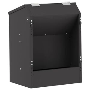 vidaXL Kaninf&ocirc;rer Svart 33,5 x 25,5 x 45,5 cm 3 kg Kaldvalsget St&aring;l