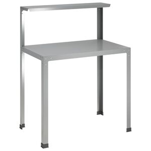 vidaXL Plantebord 100 x 50 x 104 cm Galvanisert st&aring;l S&oslash;lv