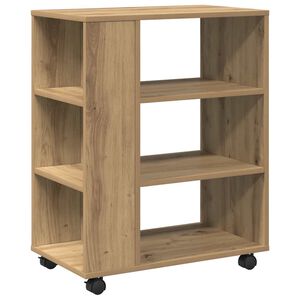 vidaXL Rulleskap artisan eik 60x35x75 cm konstruert tre