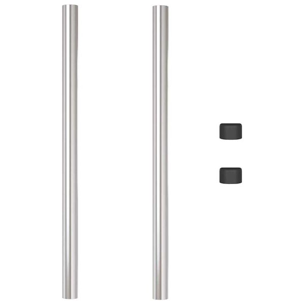 vidaXL Gjerdep&aring;le 2 pcs s&oslash;lv 90 cm Pulverlakkert st&aring;l