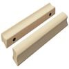 vidaXL Rett h&aring;ndtak 2 pcs Naturlig trefarge 130 x 25 x 30 mm