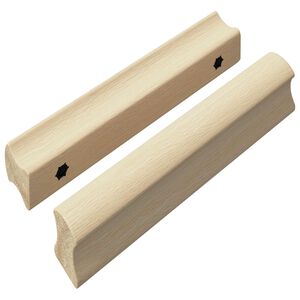 vidaXL Rett h&aring;ndtak 2 pcs Naturlig trefarge 130 x 25 x 30 mm