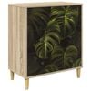 vidaXL Kommode ELBURG Palmebladtrykk 66 x 36,5 x 75 cm Konstruert tre