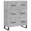 vidaXL Highboard betonggr&aring; 69,5x34x180 cm konstruert tre