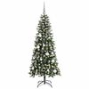 vidaXL Kunstig juletre med 150 LED gr&oslash;nn 150 cm PVC og plast og st&aring;l
