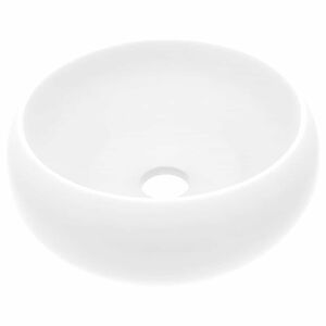 vidaXL Luksuri&oslash;s servant rund matt hvit 40x15 cm keramisk