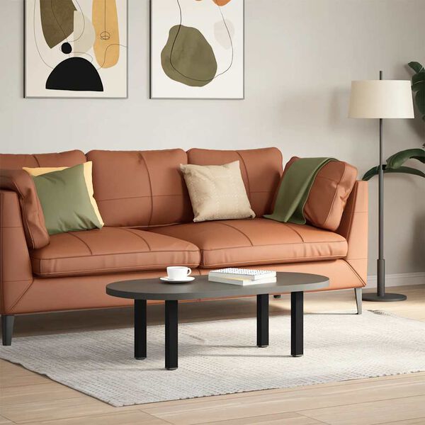 vidaXL Salongbordben 4 stk svart 42&ndash;44 cm st&aring;l