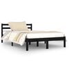 vidaXL Sengeramme heltre furu 120x200 cm svart