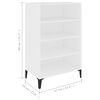 vidaXL Skjenk hvit 57x35x90 cm konstruert tre