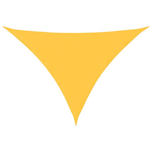 vidaXL Solseil oxfordstoff trekantet 3x3x4,24 m gul