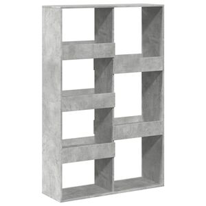 vidaXL Bokhylle betonggr&aring; 100x33x155,5 cm konstruert tre