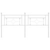 vidaXL Sengegavl i metall hvit 180 cm