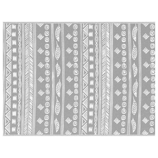 vidaXL Utendørs teppe ARAKIL Grå 300 x 400 cm PP