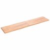 vidaXL Bordplate lysebrun 220x50x(2-4)cm behandlet heltre naturlig