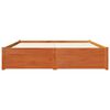 vidaXL Sengestamme med skuff Vokset Brun 150 x 200 cm Massiv furu