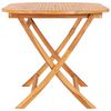 vidaXL Sammenleggbart hagebord 160x80x75 cm heltre teak