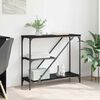 vidaXL Konsollbord Svart Eik 88,5 x 30 x 75 cm Konstruert tre