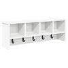 vidaXL Vegghengt kleshenger Veggmontert Hvit 75 x 16 x 26 cm