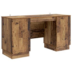 vidaXL Skrivebord Gammelt tre 142,5 x 50 x 75 cm Konstruert tre