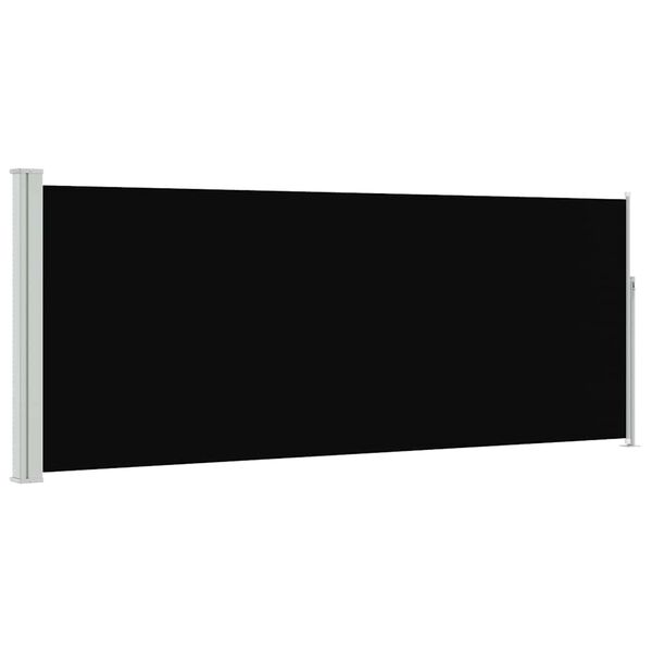 vidaXL Uttrekkbar sidemarkise 120 x 300 cm svart