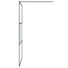 vidaXL Dusjvegg svart 115x195 cm halvfrostet ESG-glass