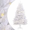 vidaXL Kunstig juletre 300 LED-lys PVC og st&aring;l Hvit