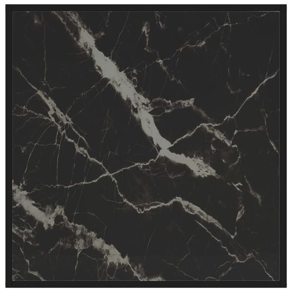 vidaXL Salongbord svart 80x80x35 cm herdet glass