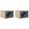 vidaXL Vegghengt nattbord DOKKUM 2 stk. Sonoma eik 36 x 33 x 25 cm