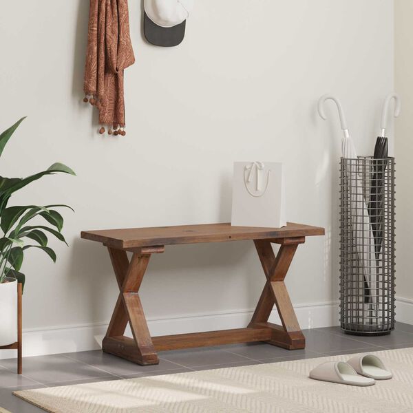 vidaXL benk Naturlig 85 x 35 x 45 cm Massivt gjenvunnet tre