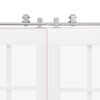 vidaXL Utstyrssett for skyvedør 200 cm rustfritt stål sølv