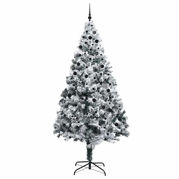 vidaXL Juletre med 300 LED med stativ Hvit 300 cm PVC