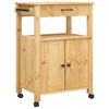 vidaXL Kj&oslash;kkenvogn MONZA 60x40x88,5 cm heltre furu