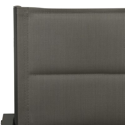 vidaXL Hagestoler 4 stk textilene og stål grå og antrasitt