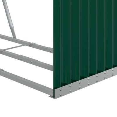 vidaXL Vedholder grønn 120x45x210 cm galvanisert stål